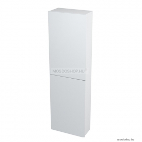 SAPHO - JULIE - Fürdőszobai függesztett állószekrény - 140x40 cm, keskeny - Magasfényű fehér MDF