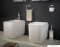 GEDY - KANSAS - WC kefe tartó - Padlóra helyezhető - Szögletes - Krómozott sárgaréz