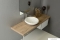 SAPHO - MINIMAL - Mosdó, mosdótál D45x16cm - Kerámia - Pultra, bútorra szerelhető