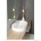 SAPHO - HELEN - Öntött márvány mosdó, mosdókagyló - 63x43cm - Pultra, bútorra, falra szerelhető