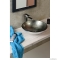 SAPHO - BEAUTY DAMAR - Üvegmosdó, mosdótál D42x14cm - Ezüst és szürke színű - Pultra, bútorra ültethető