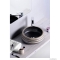 SAPHO - PRIORI - Kerámia mosdó, mosdótál - D41X15cm - Kőhatású, fekete - Pultra, bútorra ültethető (PI021)
