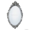 SAPHO - DESNA - Fürdőszobai fali tükör, ezüst színű, kézzel faragott fa kerettel - 80x100cm