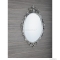 SAPHO - DESNA - Fürdőszobai fali tükör, ezüst színű, kézzel faragott fa kerettel - 80x100cm