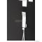 SAPHO - Zuhanyfej, zuhanyrózsa - 1 funkciós, hosszúkás-szögletes, 21cm - Krómozott (1204-08)