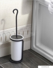 SAPHO - REBECCA - WC kefe tartó - Padlóra helyezhető - Kerámia, festett fekete acél
