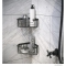 SAPHO - SMART - Fürdőszobai sarokpolc zuhanyzóba - Rácsos, 20x15,1cm - Fekete rozsdamentes acél (2483-14)