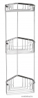 SAPHO - SMART - Fürdőszobai sarokpolc (tusfürdőtartó) zuhanyzóba - 3 szintes, rácsos - Krómozott (2484)
