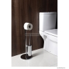 SAPHO - Kombinált álló WC kefe tartó WC papír tartóval, 63cm - Krómozott (2132)