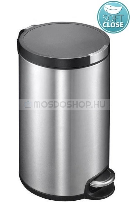 SAPHO - ARTISTIC - Fürdőszobai szemeteskuka, 30L - Soft Close (lecsapódásgátlós) - Pedálos, fedeles - Rozsdamentes acél