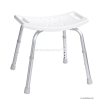 SAPHO - RIDDER - Fürdőszobai szék - Állítható magasságú - Fehér ülőkével, alumínium lábakkal (A00601101)