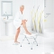SAPHO - RIDDER - Fürdőszobai szék - Állítható magasságú, összecsukható - Fehér, alumínium (A0050301)
