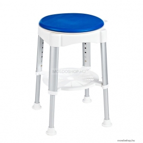 SAPHO - RIDDER - Forgatható szék fürdőszobába - Állítható magasságú - Fehér, kék