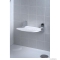 SAPHO - SOUND - Lehajtható ülőke zuhanyzóba, 38,5x35,4cm - Fehér, krómozott