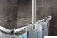 SAPHO - RIDDER - Sarok zuhanyfüggöny tartó rúd (karnis) szett, 3db különböző méretben - Krómozott alumínium (59500)