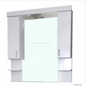 VIVA STYLE - REGINA - Tükrös fürdőszobai szekrény LED világítással, kétoldali szekrénnyel, 120x95cm - Fehér (G1200)