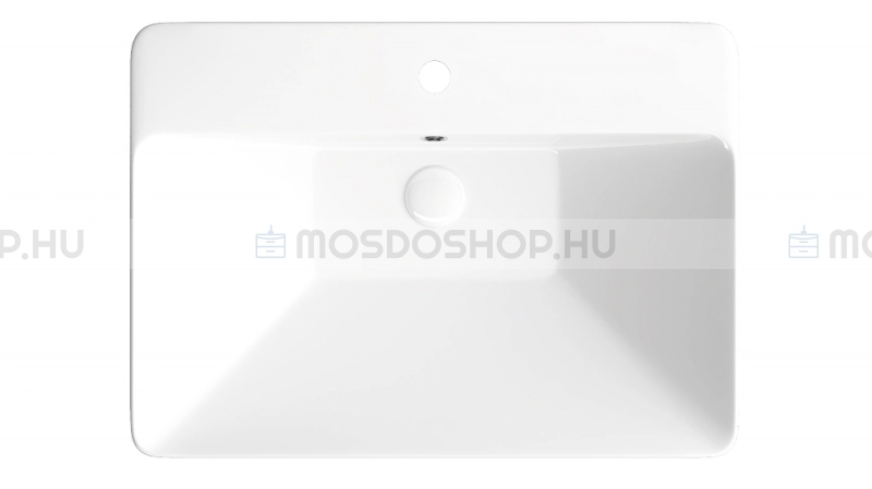 SANOVIT TOP COUNTER - Mosdó, mosdókagyló 65x46cm - Kerámia - Pultra, bútorra építhető (3066)