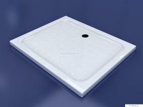 ATLANTIS - DOTTY - Zuhanytálca - Szögletes, fehér akril, 80x120 cm