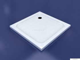 ATLANTIS - DOTTY - Zuhanytálca - Négyzet alakú, fehér akril, 90x90 cm