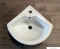 DIPLON - Sarok mosdó, 33x33cm - Kerámia - Falra szerelhető (2945)