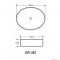 AREZZO DESIGN - PHOENIX - Mosdó, mosdótál leeresztővel - Kerámia, szürke- 54,5x41cm - Pultra, bútorra ültethető