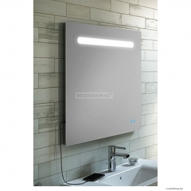 AREZZO DESIGN - LINA - Fürdőszobai fali tükör LED világítással, 60x80cm, páramentesítő funkcióval