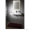 SAPHO - SORT - Fürdőszobai fali tükör LED világítással, 47x70cm - Fekete alumínium kerettel