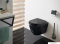SAPHO - PAULA - Függesztett WC - Fekete magasfényű kerámia, 35,5x50cm