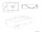 SAPHO - CREST - Mosdókagyló, kis kézmosó mosdó 40x22cm, balos - Beton hatású antracit - Falra, bútorra szerelhető
