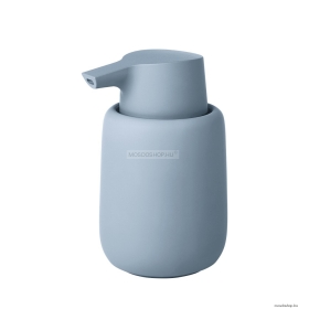 BLOMUS - SONO - Folyékony szappan adagoló, 250ml - Pultra helyezhető, soft touch - Kék kerámia, szilikon bevonat