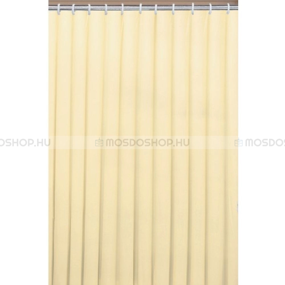 AQUALINE PVC zuhanyfüggöny függönykarikával 180x180cm - Vinyl - Bézs (0201003 BE)