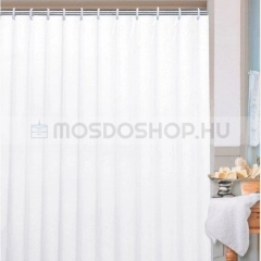 AQUALINE PVC zuhanyfüggöny 120x200cm - Fehér - Vinyl - Zuhanyfüggöny műanyag - pvc