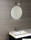 AQUALINE - Fürdőszobai fali tükör világítás nélkül, D50cm - Kerek, ragasztható (22443)