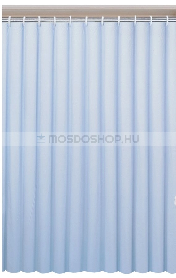 AQUALINE PVC zuhanyfüggöny függönykarikával 180x180cm - Vinyl - Kék (0201003 M)