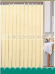 AQUALINE Textil zuhanyfüggöny függönykarikával 180x200 cm Szövet (0201104 BE) - Bézs - Szövet, poliészter - Zuhanyfüggöny textil