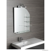 AQUALINE - WEGA - Fürdőszobai fali tükör 4 db üvegpolccal - 65×90cm