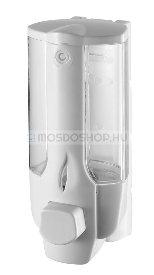 AQUALINE Folyékony szappan adagoló Falra közületi 350ml nyomógombos műanyag (72027) - Fehér, Átlátszó - Műanyag (PVC) - Nyomógombos folyékony szappanadagoló (falra szerelhető)