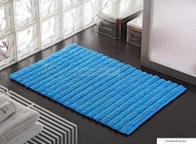 AQUALINE - BOMBAY - Fürdőszoba szőnyeg, kádkilépő csúszásgátlóval, 50x80cm - Kék pamut