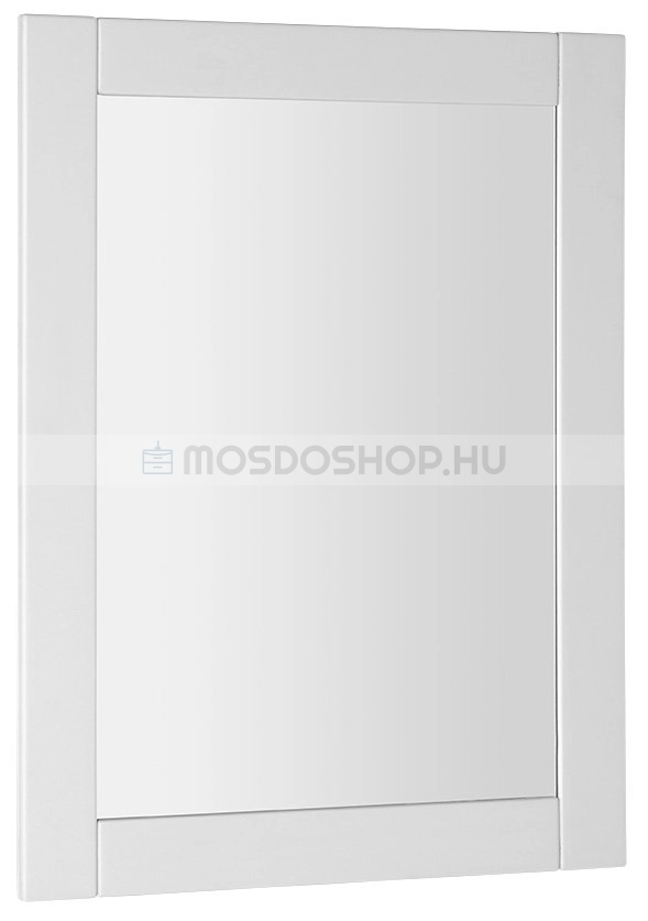 AQUALINE FAVOLO Fürdőszobai fali tükör MDF kerettel 60x80 cm - Ezüst tükör, matt fehér MDF - Fürdőszobai fali tükör, fürdőszoba tükör