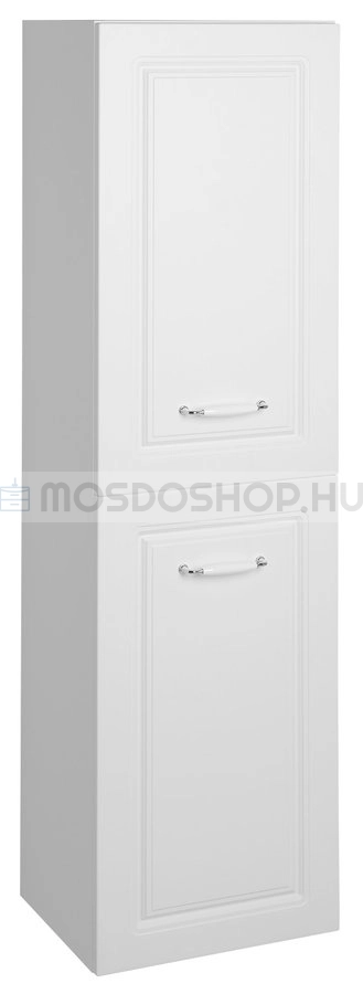 AQUALINE FAVOLO Fürdőszobai szennyestartós állószekrény 40x150cm - Matt fehér - MDF - Álló fürdőszoba szennyestartós szekrény