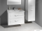AQUALINE - FAVOLO - Mosdószekrény, fürdőszoba mosdó bútor 76,5x60cm - 2 fiókos - Matt fehér MDF (mosdó nélkül)