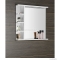 AQUALINE - KORIN - Fürdőszobai fali tükör LED világítással (felül) - 4 db fehér polccal - 70x70cm (KO360)
