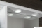 AQUALINE - KORIN - Fürdőszobai fali tükör LED világítással (felül) - 4 db fehér polccal, dugaljjal - 60x70cm (KO377)