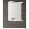 AQUALINE - KORIN - Fürdőszobai fali tükör LED világítással (felül), fehér polccal, 60x70cm (KO390)