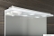 AQUALINE - KORIN - Fürdőszobai fali tükör LED világítással (felül), MDF polccal, dugaljjal, 60x70cm (KO397)