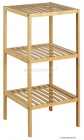 AQUALINE - BAMBUS Polcos szekrény, állvány, fürdőszoba bútor - 3 szintes, 37x80cm, bambusz