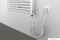 AQUALINE - Elektromos törölközőszárítós, fürdőszobai radiátor fűtőpatronnal (ILE36-25T) - 600W - Egyenes - 60x132 cm - Fehér