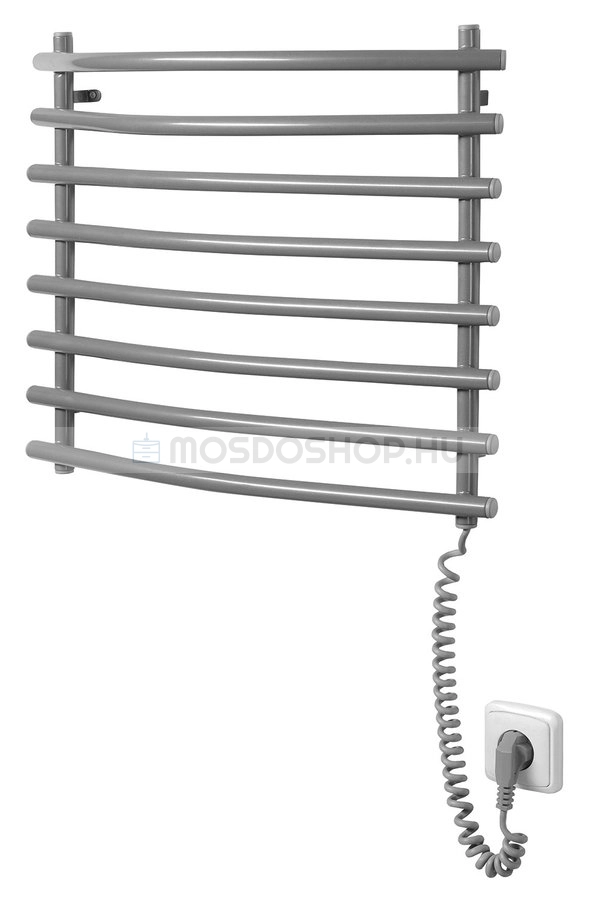 AQUALINE Elektromos törölközőszárítós, fürdőszobai radiátor, 72W, 57x46,5 cm - Ezüst (SU210A)