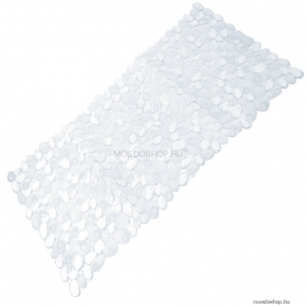 AQUALINE - RIVER - Csúszásgátló szőnyeg fürdőkádba, 35x70cm - Kő hatású, áttetsző műanyag (PVC)