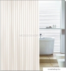 AQUALINE - Textil zuhanyfüggöny függönykarikával, 180x200cm - Szövet - Bézs (ZP003)